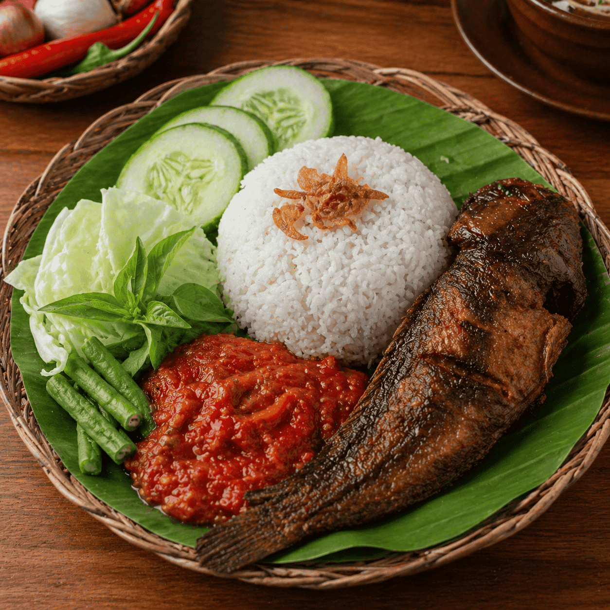 Nasi Lele Goreng Sambel Plecing